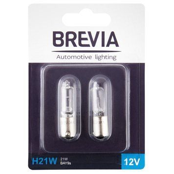Автолампа Brevia H21W 12V 21W BAY9s (12329B2) (2 шт.) 104015 фото