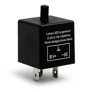 Реле поворотов для светодиодных LED ламп КВАНТ 80А 12V с регулировкой частоты мигания (3-х контакт.) 123889 фото