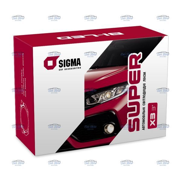 Автомобильные линзы светодиодные Sigma Bi-Led Super X3 3.0" 55W-65W 12V 5500K (2 шт.) 121754 фото