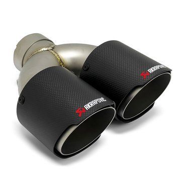 Насадка глушника Akrapovic 66-101 Y Подвійна (ZB) carbon 106574 фото
