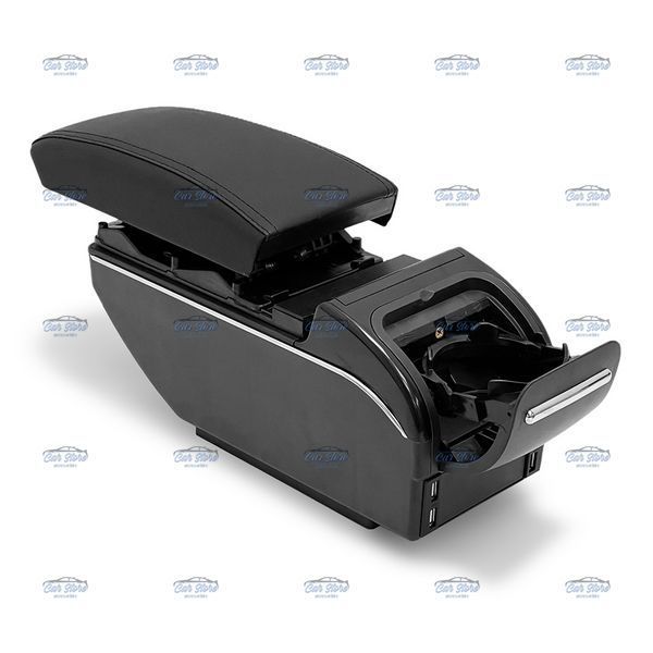 Подлокотник универсальный Elegant EL 100521 7USB + 3Led (14см.) Черный 107380 фото