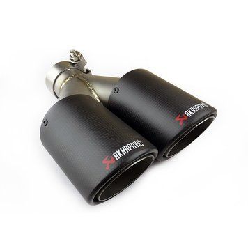 Насадка глушника Akrapovic AK54-89 Y Подвійна (JB) carbon 85850 фото