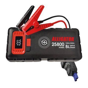 Пусковий пристрій (бустер) для авто Alligator Jump Starter 2500A 25800mAh + Smart-клеми 12В JS848 108243 фото