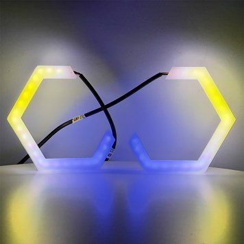 Светодиодная LED подсветка линз 2,5" Cyclon 2AE V2 80mm RGB 12-24V (2 шт.) 121919 фото