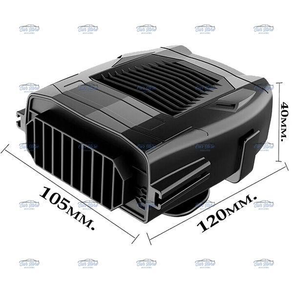 Тепловентилятор керамический Лидер R804 150W 12V Черный 108290 фото