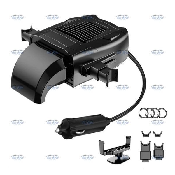 Тепловентилятор керамический Лидер R804 150W 12V Черный 108290 фото