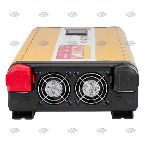 Преобразователь напряжения Pulso ISU-2000 12V-220V 2000W LCD 1USB 2-Розетки (прав. синусоид) 109441 фото