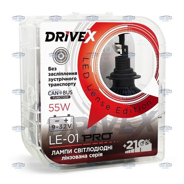 Світлодіодні Mini лінзи DriveX LE-01 PRO H7 55W CAN 9-32V 5500K (2шт.) 122623 фото