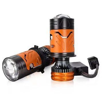 Автолампи світлодіодні Mini лінзи F90 Orange Laser H4 65/90W Canbus 6000K 20000Lm 12V 123054 фото