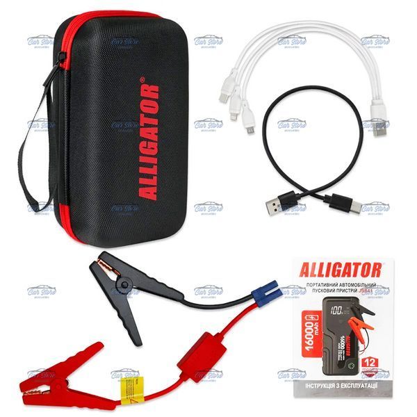 Пусковий пристрій (бустер) для авто Alligator Jump Starter 600А + Power Bank 16000mAh 12В JS841 123863 фото