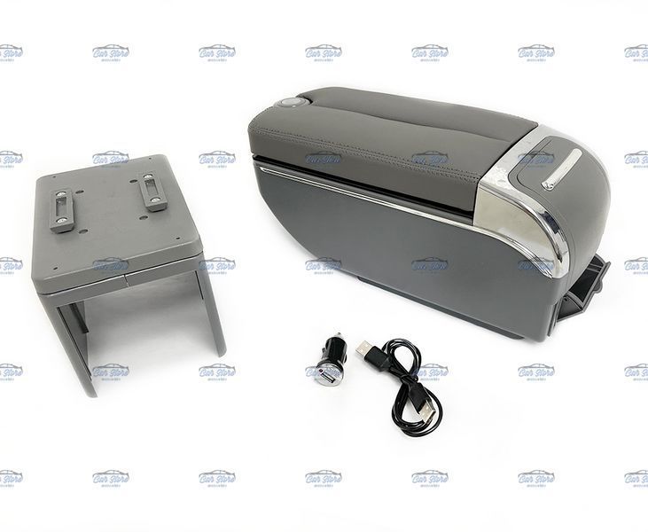 Підлокітник Vitol Luxury 7USB HJ-48020 GY сірий 99044 фото