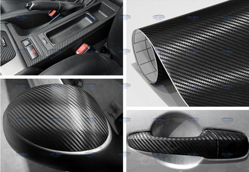 Карбонова плівка Тайвань 3D Carbon (великий квадрат) 160 мікрон Чорна (CL-3DCF-BG) 109119 фото