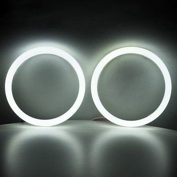 Светодиодная LED подсветка линз 2.5" Cyclon Angel Eyes 2AE Y2 80mm White 12-32V (2 шт.) 122741 фото
