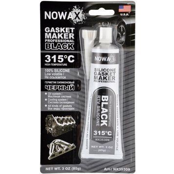 Герметик высокотемпературный Nowax Gasket Maker Black 315&deg;C черный 85g (NX35309) 28291 фото