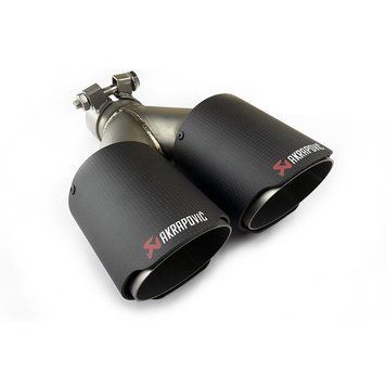 Насадка глушника Akrapovic AK54-89 Y Подвійна (ZB) carbon 85851 фото