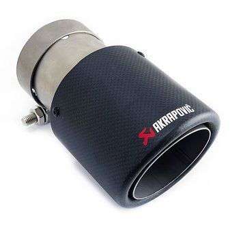 Насадка глушника Akrapovic AK76-101 Одинарна (JB) carbon 96120 фото