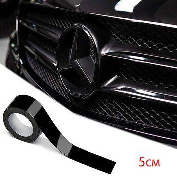 Плівка антихром Glossy Black глянсова (ширина 5 см) - 66м. 123089 фото