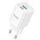 Мережевий зарядний пристрій Hoco Charm charger C149A 1USB + 1Type-C 30W 3A PD-QC White 124663 фото 1