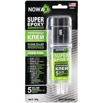 Клей эпоксидный двухкомпонентный Nowax Super Epoxy Adhesive прозрачный 30g (NX49509) 28330 фото