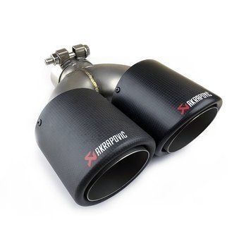 Насадка глушника Akrapovic 63-101 Y Подвійна (JB) carbon 85845 фото