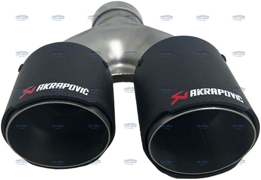 Насадка глушника Akrapovic AK54-76 Подвійна ліва (L-ZB) carbon 103388 фото