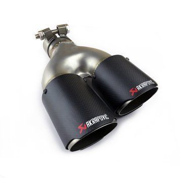 Насадка глушника Akrapovic AK54-76 Подвійна права (R-ZB) carbon 85849 фото