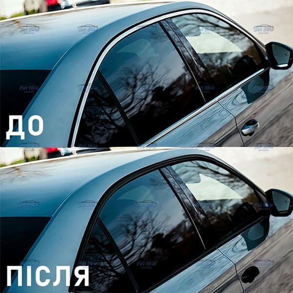 Плівка антихром Glossy Black глянсова (ширина 7 см) - 5м 110358 фото