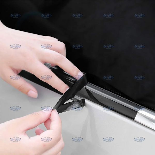 Плівка антихром Glossy Black глянсова (ширина 3 см) - 10м 122364 фото