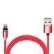 Кабель Pulso 2302L RD USB - Lightning 2,4А 2м магнітний Red (MC-2302L RD) 108627 фото 1