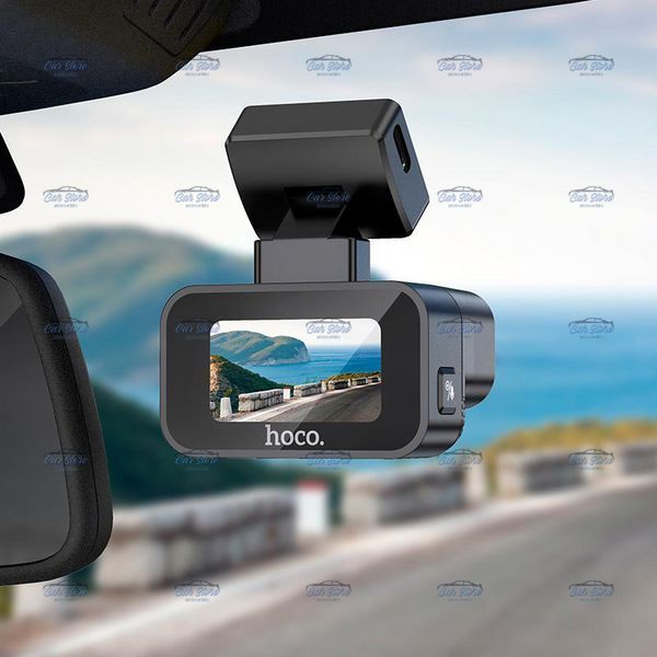 Відеореєстратор Hoco Mini Screen Dashcam DV10 1.47" IPS 1080P 30fps WiFi Black 123286 фото