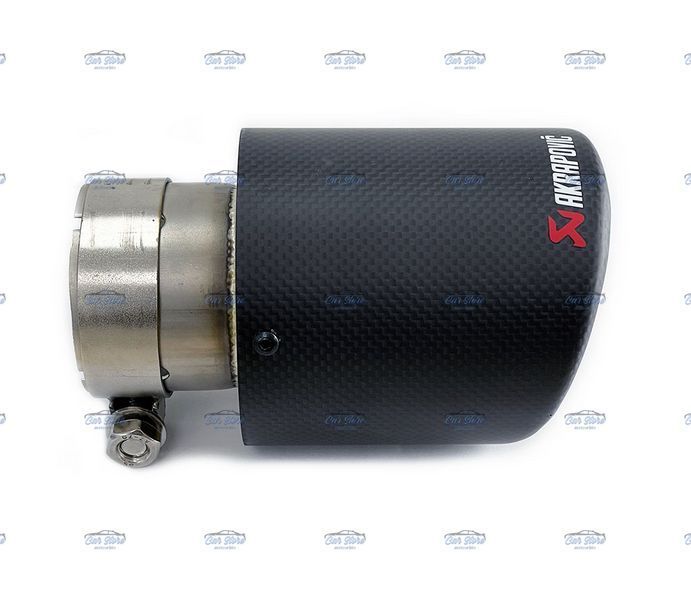 Насадка глушителя Akrapovic AK66-101 Одинарная (JB) carbon 96117 фото