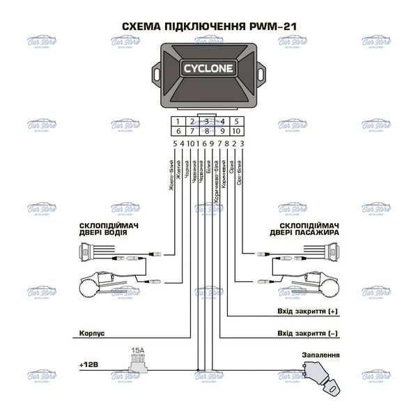 Модуль стеклоподьемника Cyclon PWM-21 61554 фото